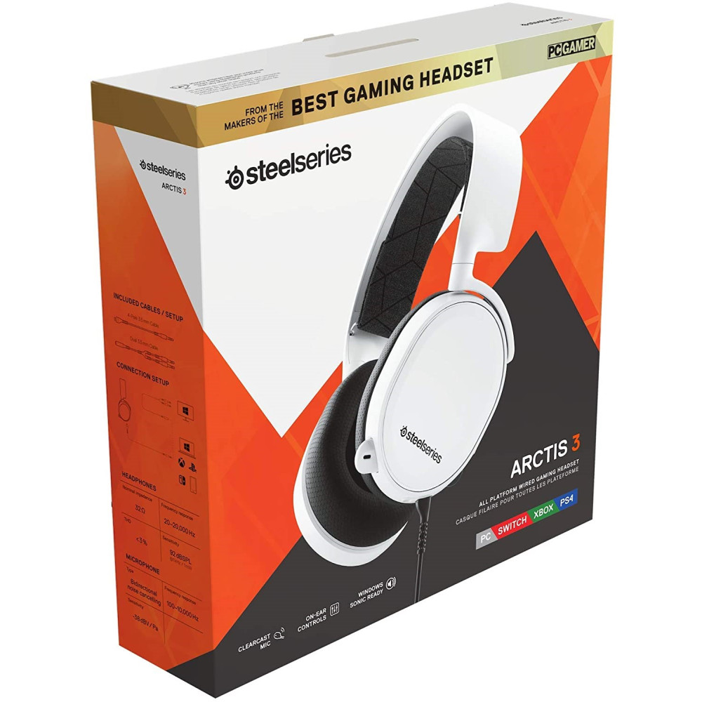 buy SteelSeries Arctis 3 Wired Gaming Headset White